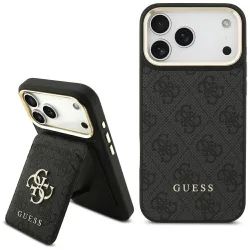 Custodia MagSafe per Apple iPhone 17 Pro, Guess, Cardslot 4G, Nera