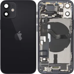 Copertura Batteria Apple iPhone 12 mini, Con Scocca Centrale, Parti Complete, Nero, Swap Premium