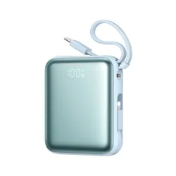 Batteria Esterna Joyroom JR-PBF27, 10000mAh, 22.5W, QC + PD, 1 x Lightning - 2 x USB-C, Blu