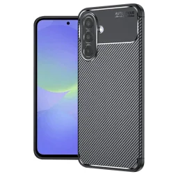 Custodia per Samsung Galaxy A36 A366, Techsuit, CarbonFiber, Nera