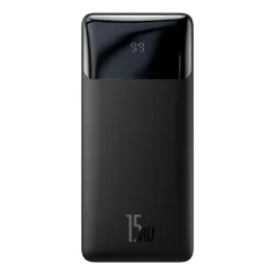 Batteria esterna Baseus Bipow, 10000mAh, 15W, 1 x USB-C - 2 x USB-A, nero PPBD050001