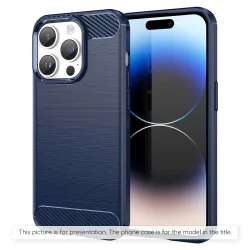 Custodia per Samsung Galaxy A07 4G A075, Techsuit, Carbonio, Blu