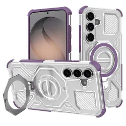 Custodia per Samsung Galaxy S26 S942, Techsuit, Carbon Shield Pro, Viola