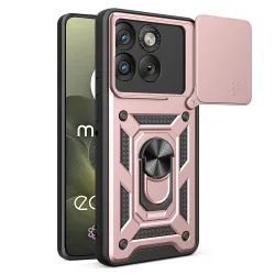 Custodia per Motorola Edge 70, Techsuit, CamShield, Rosa Dorato