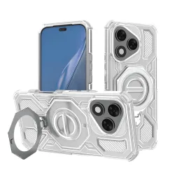 Custodia per Honor 400 Lite, Techsuit, Carbon Shield Pro, Bianca