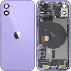 Copertura Batteria Apple iPhone 12, Con Scocca Centrale, Parti Complete, Viola, Swap Premium