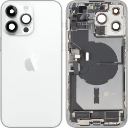 Copertura Batteria Apple iPhone 14 Pro Max, Con Scocca Centrale, Parti Complete, Argento, Swap Premium