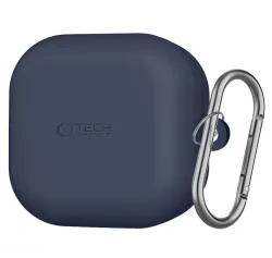 Custodia Tech-Protect Silicone Hook per Samsung Galaxy Buds4 / Buds4 Pro, Blu Navy