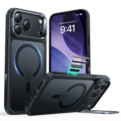 Custodia MagSafe per Apple iPhone 17 Pro, ESR, Classic Hybrid Kickstand, Nera Satinata