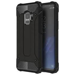 Custodia per Samsung Galaxy S9 G960, Techsuit, Hybrid Armor, Nera