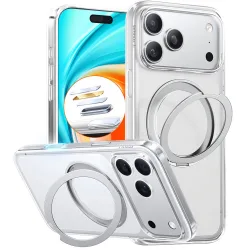 Custodia MagSafe per Apple iPhone 17 Pro Max, Torras, Ostand Pro, Trasparente