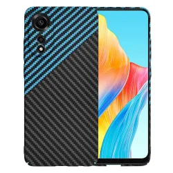 Custodia per Oppo A78 4G, Techsuit, Carbonite FiberShell, Nero Blu