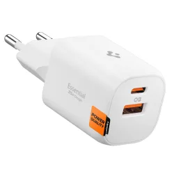 Caricabatterie Rete Spigen Essential, 35W, 3A, 1 x USB-A - 1 x USB-C, Bianco ACH09462