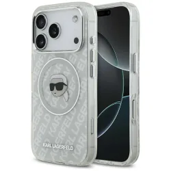 Custodia MagSafe per Apple iPhone 17 Pro, Karl Lagerfeld, IML Karl`s Head, Grigio