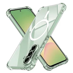 Custodia MagSafe per Samsung Galaxy A56 A566, Techsuit, Antiurto, Trasparente