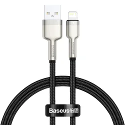 Cavo Dati e Ricarica USB-A - Lightning Baseus Cafule Metal Series, 18W, 0.25m, Nero CALJK-01