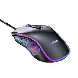 Mouse Gaming Cablato USB Yesido KB20, RGB, 1000DPI - 7200DPI, Nero