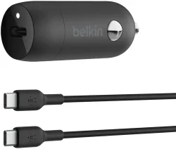 Caricatore Auto Con Cavo USB-C Belkin BoostCharge, 30W, 3A, 1 x USB-C, Nero CCA004bt1MBK-B6