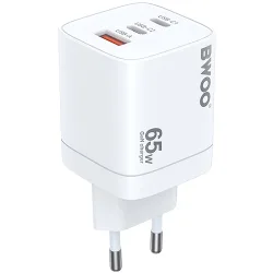 Caricabatterie Rete BWOO CDA147, 65W, 4.5A, 1 x USB-A - 2 x USB-C, Bianco