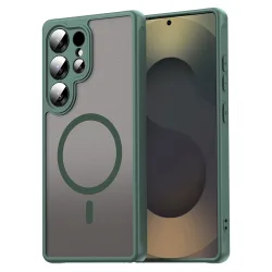 Custodia MagSafe per Samsung Galaxy S25 Ultra S938, Techsuit, HaloFrost II, Verde