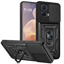 Custodia per Motorola Moto G85, Techsuit, CamShield, Nera