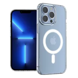 Custodia MagSafe per Apple iPhone 13 Pro Max, Techsuit, Pro, Trasparente