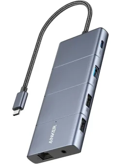 Hub USB-C Anker PowerExpand, 11in1, Grigio