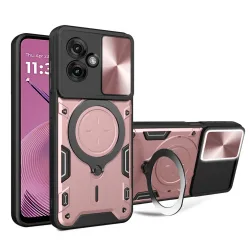 Custodia per Motorola Moto G55, Techsuit, CamGuard Pro, Rosa Oro
