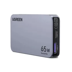 Caricabatterie di rete UGREEN X753 Nexode Pro, 65W, 3A, 1 x USB-A - 2 x USB-C, Grigio
