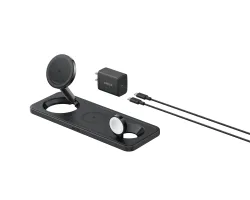 Caricabatterie Rete Wireless Anker MagGo 3in1, 15W, 1.67A, Nero B25M1311