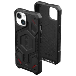 Custodia MagSafe per Apple iPhone 15 Plus, Urban Armor Gear, Monarch Pro Kevlar, Nera