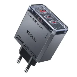 Caricabatterie Rete Yesido YC101, 65W, 3.25A, 1 x USB-A - 2 x USB-C, Nero