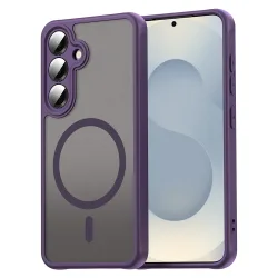 Custodia MagSafe per Samsung Galaxy S24+ S926, Techsuit, HaloFrost II, Viola