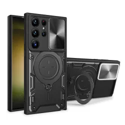 Custodia per Samsung Galaxy S23 Ultra S918, Techsuit, CamGuard Pro, Nera