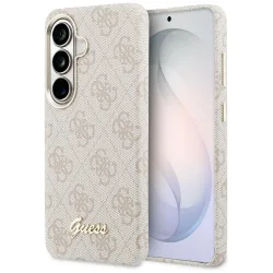 Custodia MagSafe per Samsung Galaxy S26 S942, Guess, 4G Script Logo, Rosa