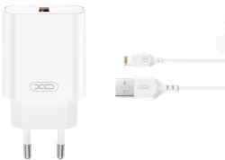 Caricabatterie da Rete con Cavo Lightning XO Design CE33, 18W, 3A, 1 x USB-A, Bianco