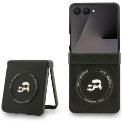 Custodia MagSafe per Samsung Galaxy Z Flip7 F766, Karl Lagerfeld, Karl & Choupette Pins, Nera
