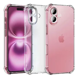 Custodia per Apple iPhone 16, Techsuit, Shockproof Clear, Trasparente