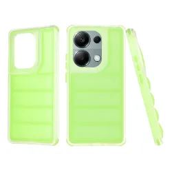 Custodia per Xiaomi Redmi Note 13 Pro 4G / Poco M6 Pro 4G, Techsuit, Wave Shield, Verde