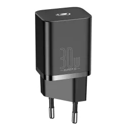 Caricatore di rete Baseus Super Si, 30W, 3A, 1 x USB-C, nero CCSUP-J01