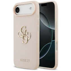 Custodia per Apple iPhone 17 Air, Guess, 4G Grained Big and Classic Logo, Rosa