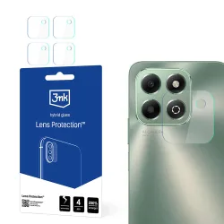 Pellicola protettiva per fotocamera posteriore 3MK Protection per Honor X6b, vetro flessibile, set da 4 pezzi, trasparente