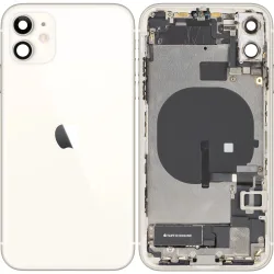 Copertura Batteria Apple iPhone 11, Con Scocca Centrale, Parti Complete, Bianco, Swap Premium