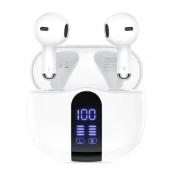 Auricolare Bluetooth Tech-Protect Ultraboost Core G2, TWS, Bianco