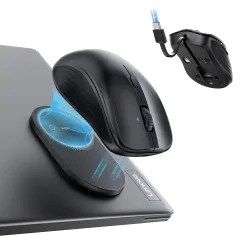 Mouse Wireless ESR MagMouse, 800DPI - 4800DPI, BT / Wi-Fi, Nero