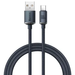 Cavo Dati e Ricarica USB-A - USB-C Baseus Crystal Shine Series, 100W, 1.2m, Nero CAJY000401