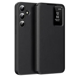 Custodia per Samsung Galaxy S23 FE S711, Techsuit, SmartView, Nera