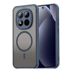 Custodia MagSafe per Xiaomi Redmi Note 15 Pro 5G, Techsuit, HaloFrost II, Blu Navy