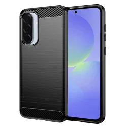 Custodia per Samsung Galaxy A56 A566 / A36 A366, Techsuit, Carbonio, Nera