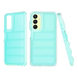 Custodia per Samsung Galaxy A25 A256, Techsuit, Wave Shield, Turchese